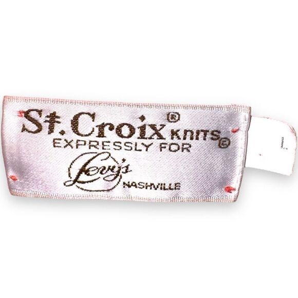 Pink St. Croix Luxury Knits Knit Polo Collar Sweater L - Picture 2 of 7